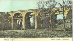 
Halls Road Tramroad viaduct and new bridge, c1890, Cwmcarn